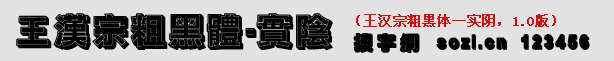 王漢宗粗黑體一實陰