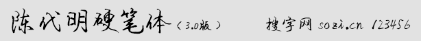 陳代明硬筆體