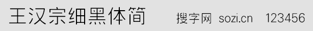 王漢宗細黑體簡
