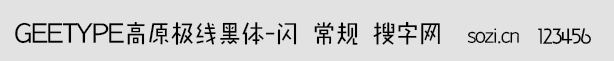 GEETYPE高原極線黑體-閃 常規
