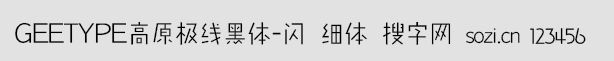 GEETYPE高原極線黑體-閃 細體