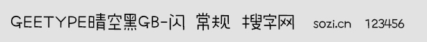 GEETYPE晴空黑GB-閃 常規