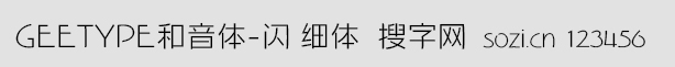 GEETYPE和音體-閃 細體