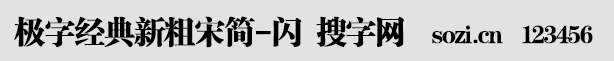 極字經典新粗宋簡-閃