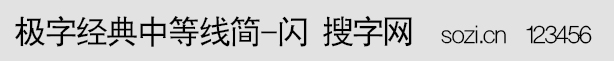 極字經典中等線簡-閃