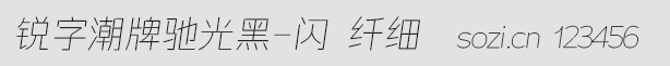銳字潮牌馳光黑-閃 纖細